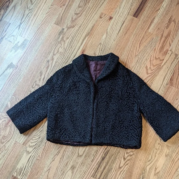 Black Persian Lambs Wool Coat - Picture 1 of 1